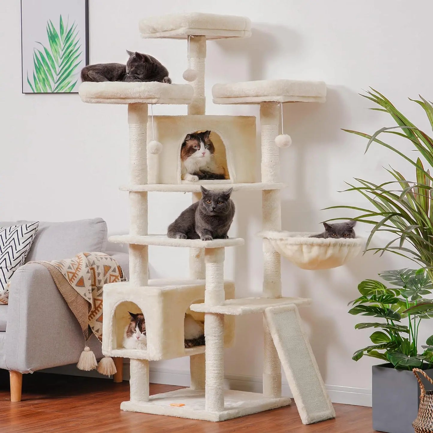 Cat Tree Large Cat Tower for Indoor