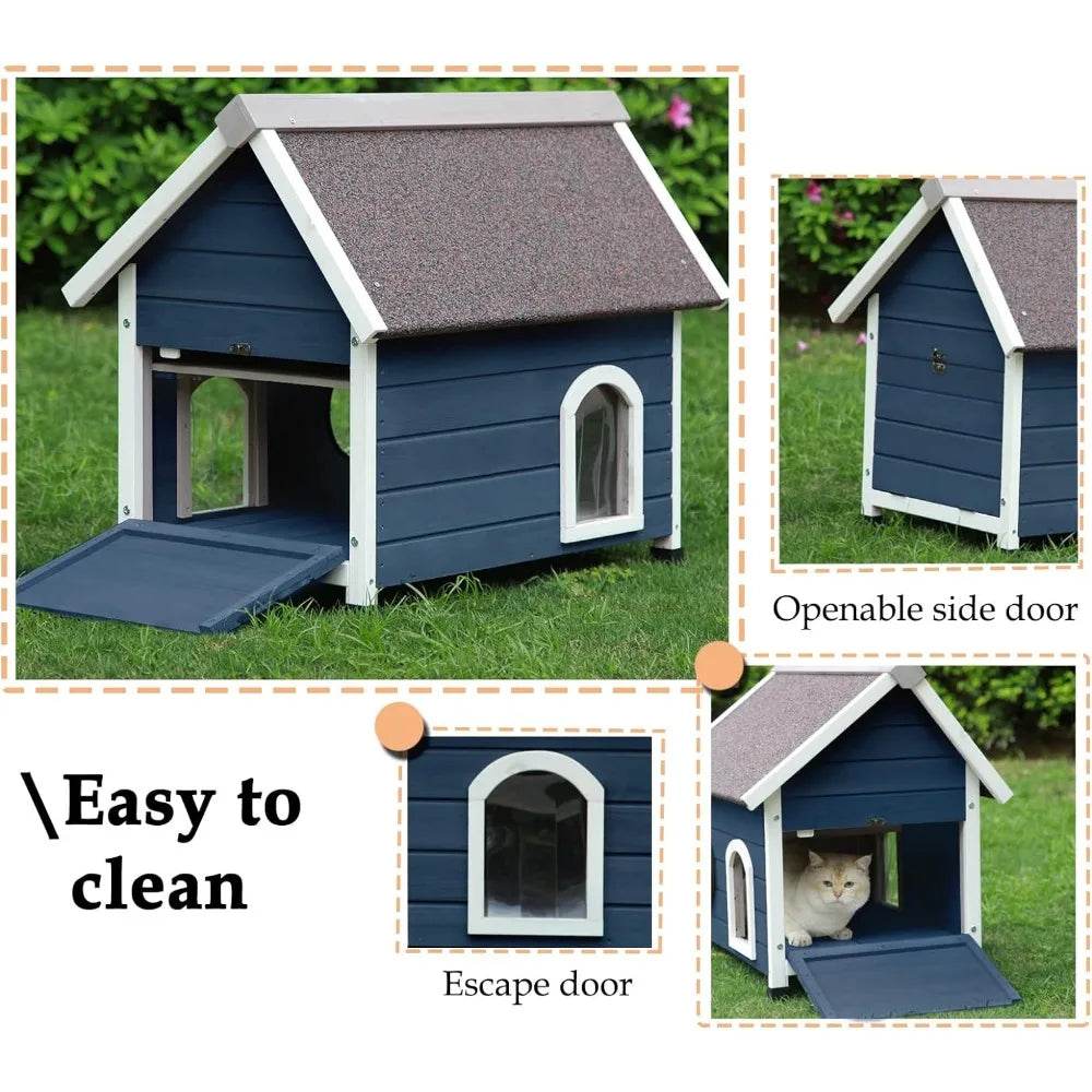 Cat House  Escape Door and Clear Windows