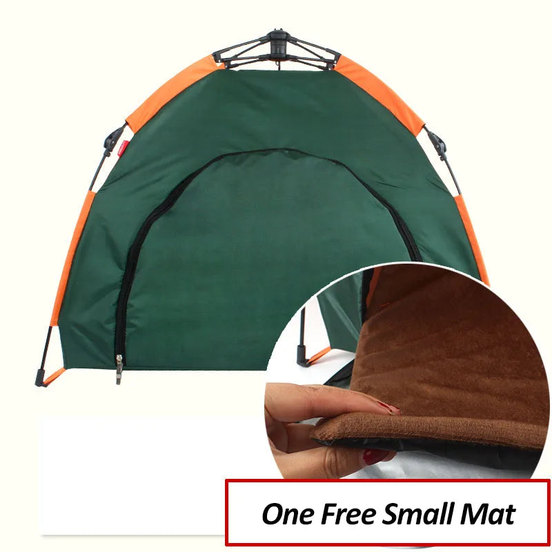 Pet Tent Portable Automatic Folding Teepee Dog Bed House With Cushion Easy Assemble Fit Golden Retriever Husky Outdoor Indoor