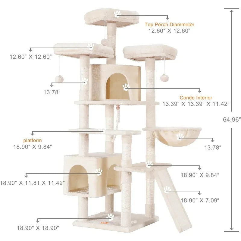 Cat Tree Large Tower for Indoor