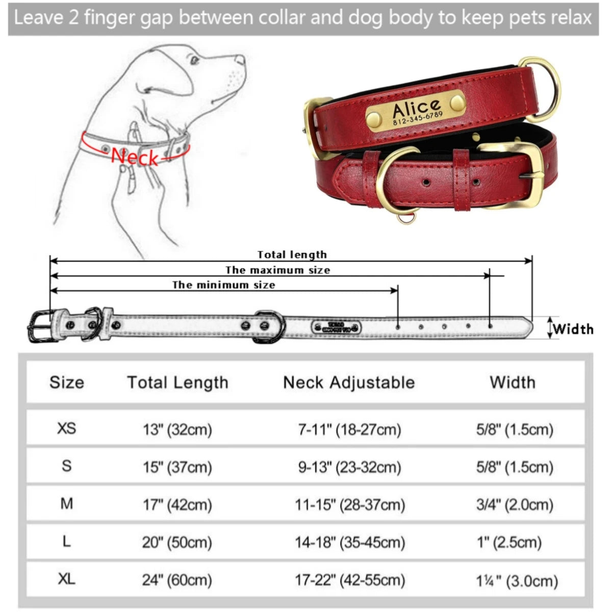 Personalized Dog Collar Custom Engraved