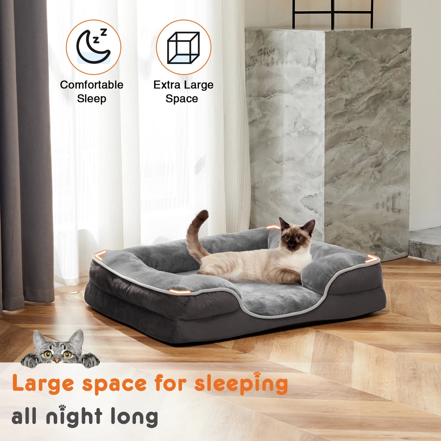 JHK Orthopedic Dog Bed Memory Foam