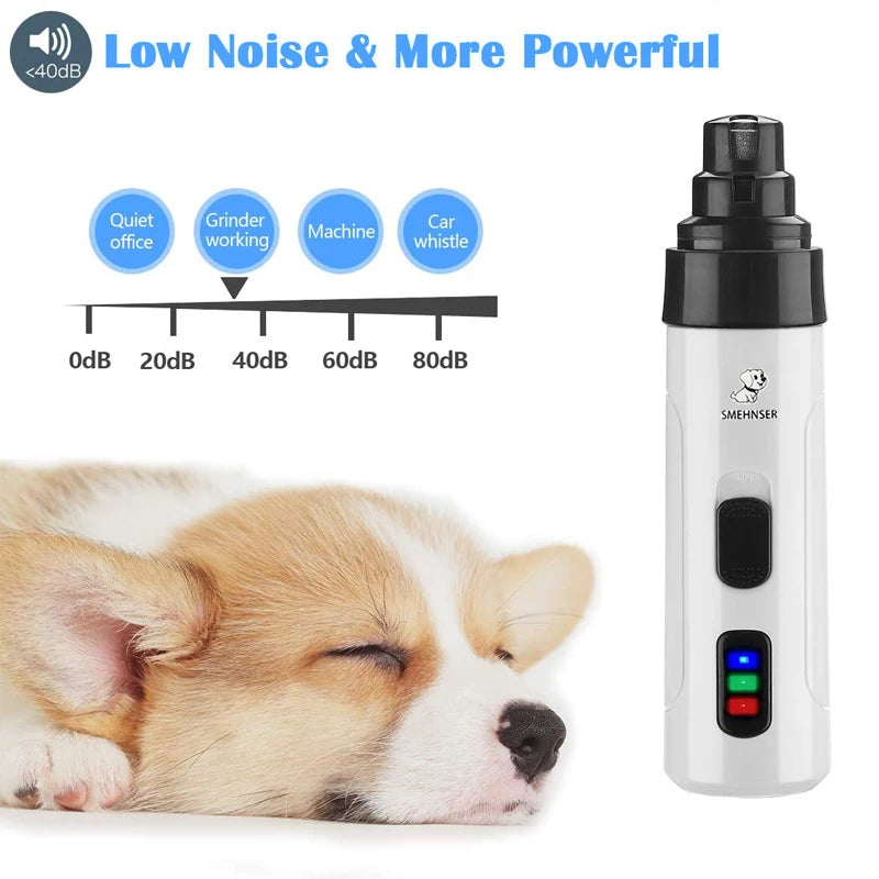 Painless USB Charging Dog Nail Grinders Rechargeable