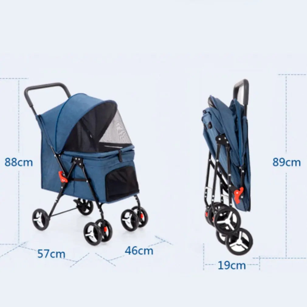 Foldable Pet Stroller breathable