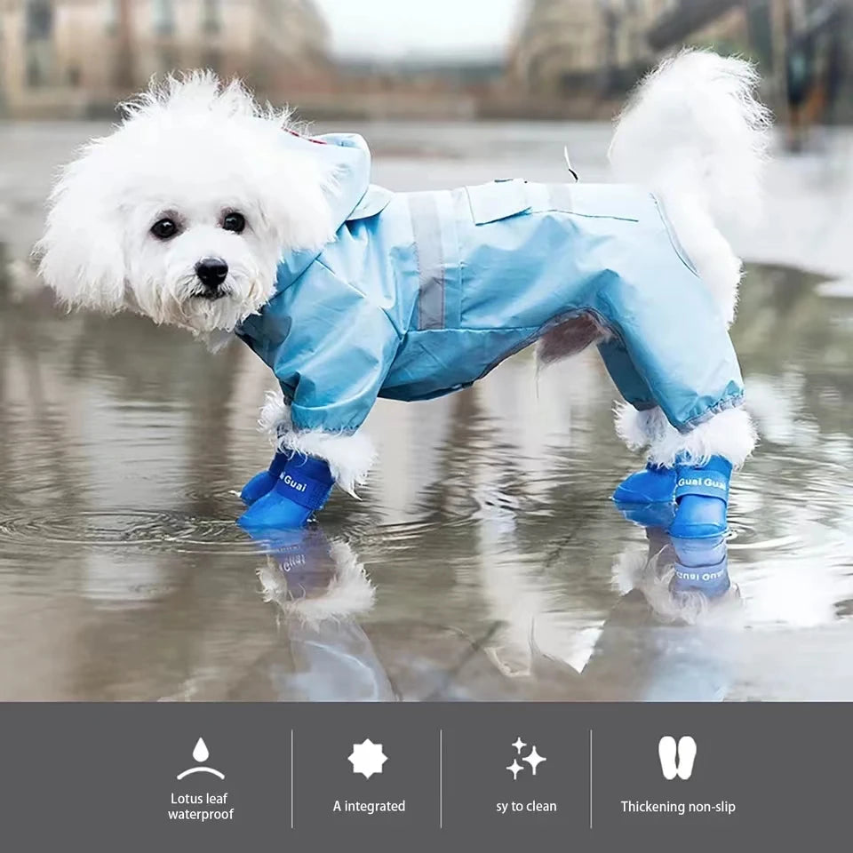 Dog Rain Shoes 4PCS/Set Shoes