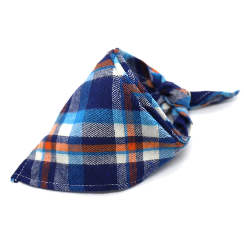 30/50 PCs Dog Plaid  Bandanna