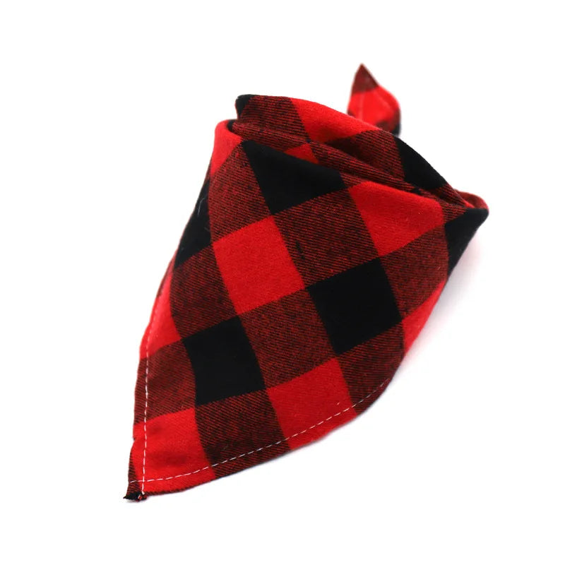 30/50 PCs Dog Plaid  Bandanna