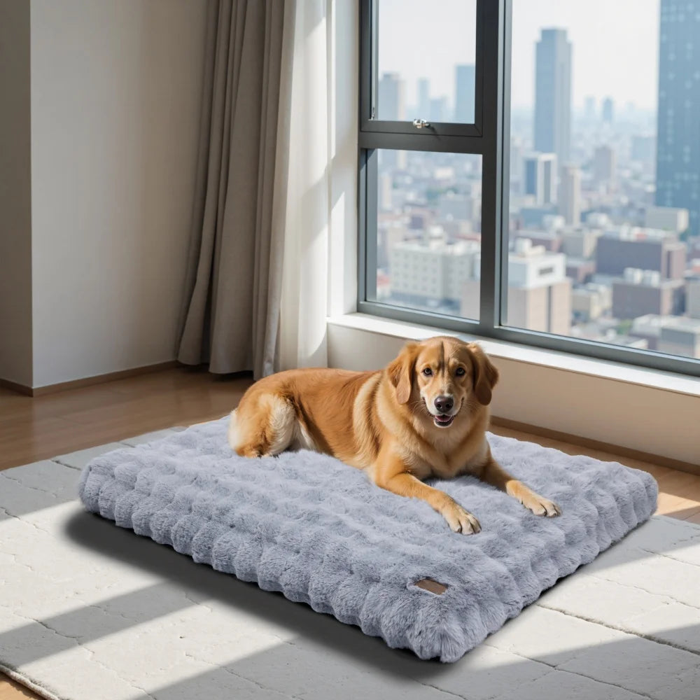 Ultra Plush Dog Bed Soft  Cushion  Washable Mat