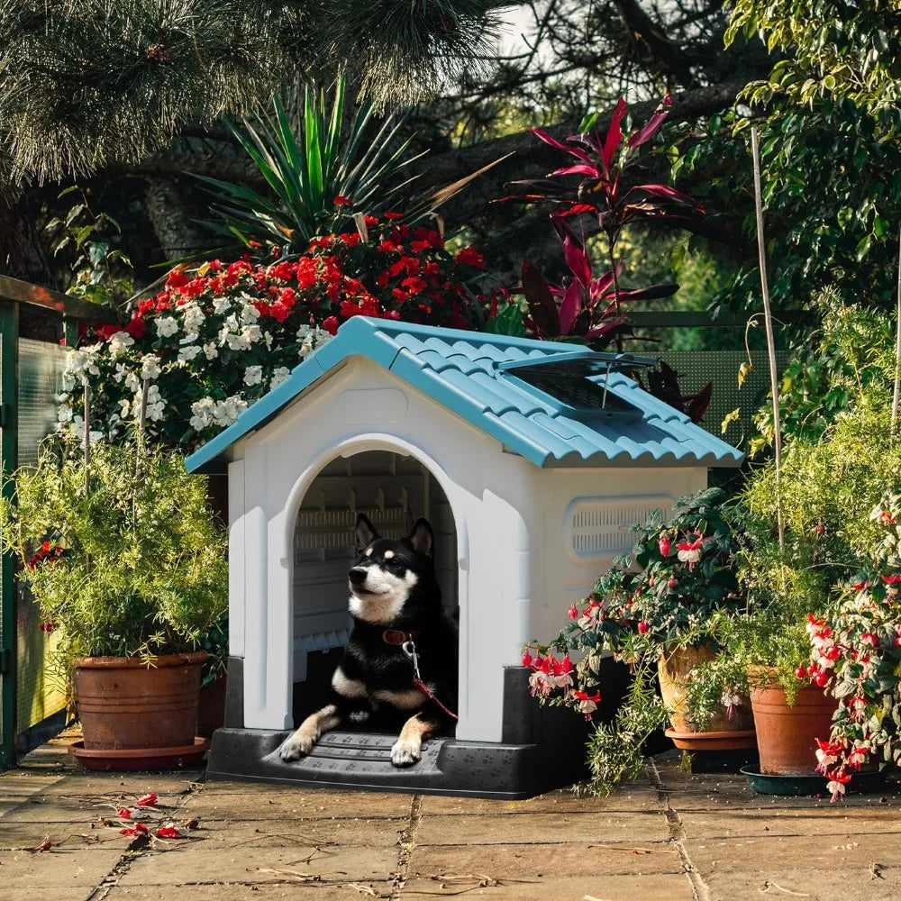 Folding large dog house outdoor plastic