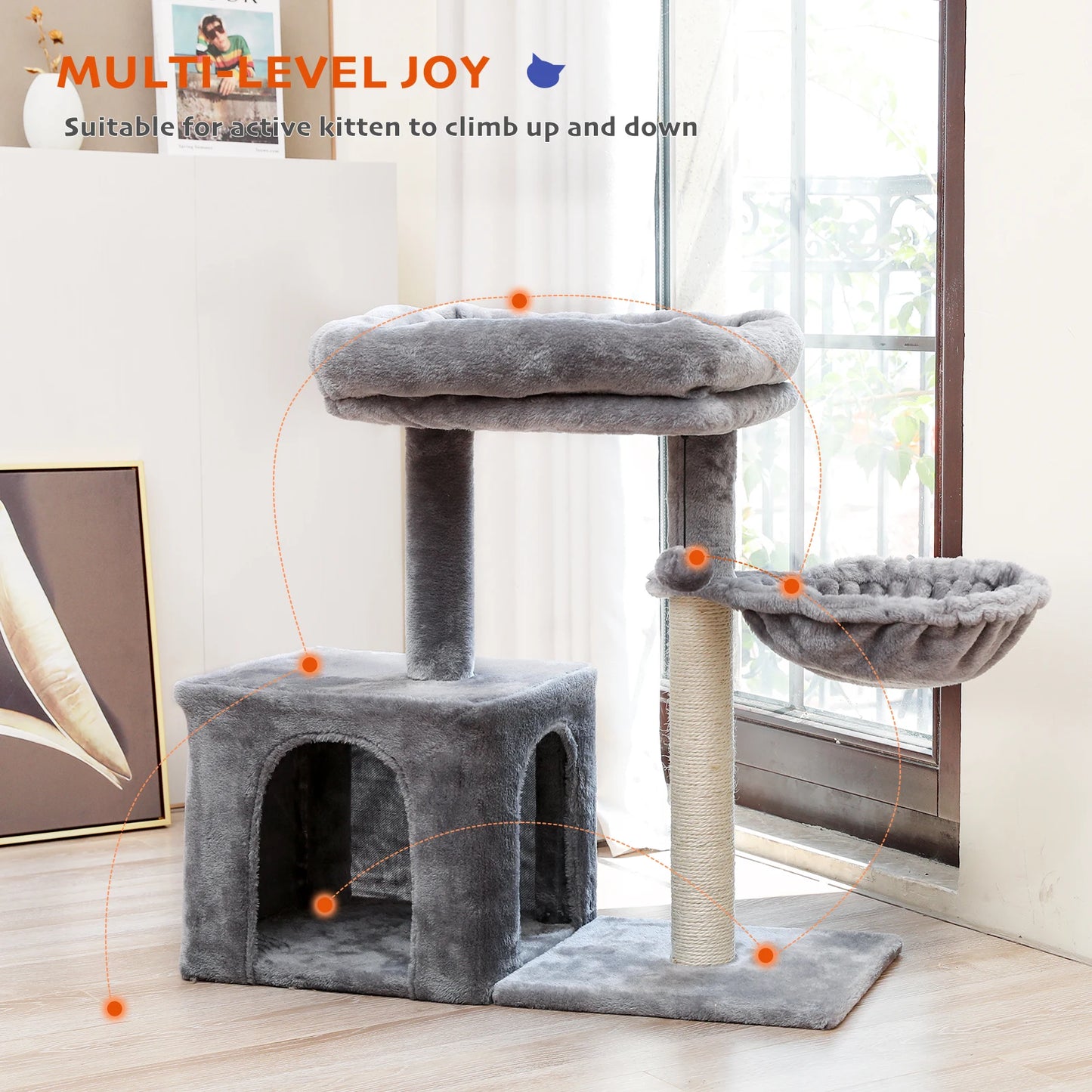 Cat Tower with Scratching Posts