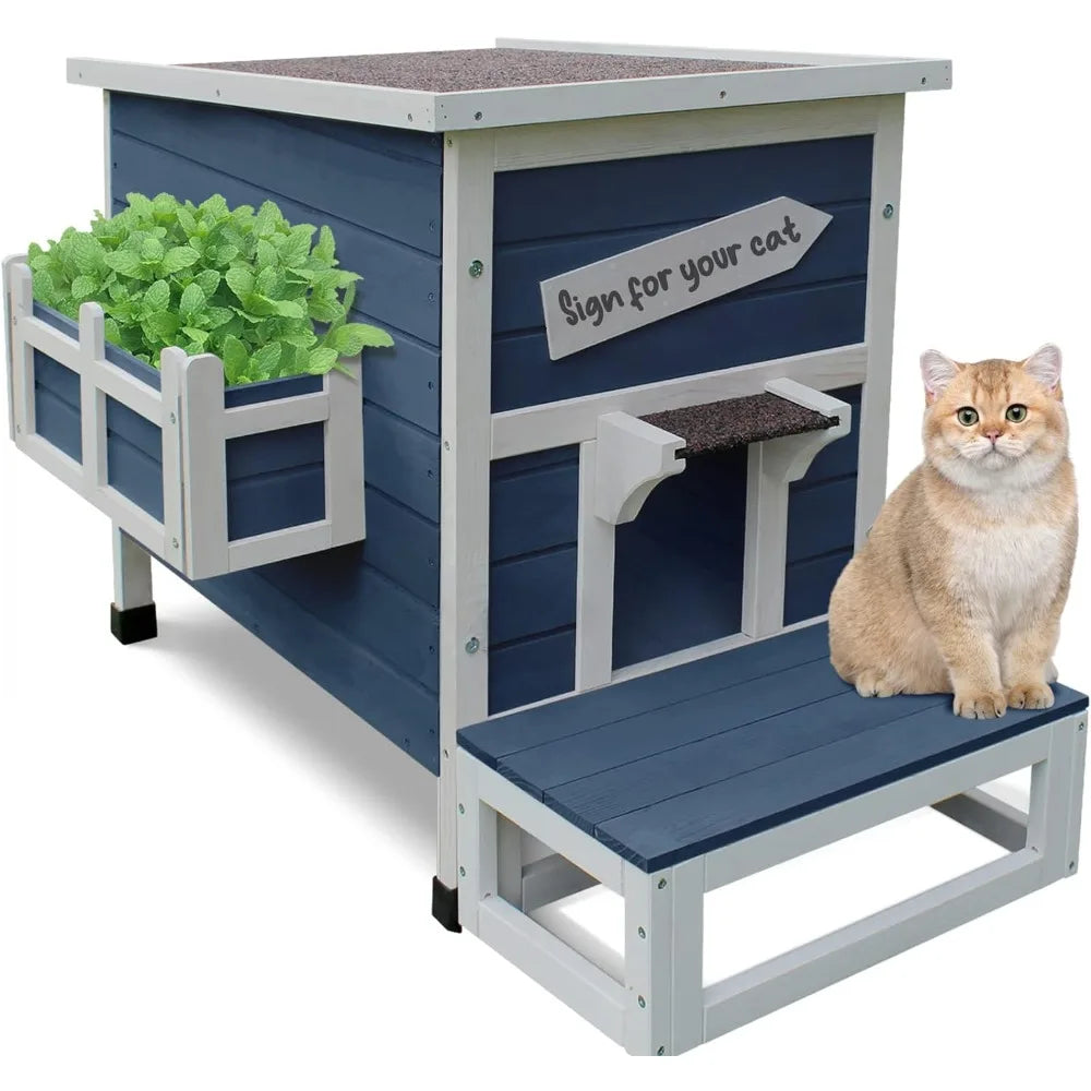 Outdoor Cat Shelter With Escape Door