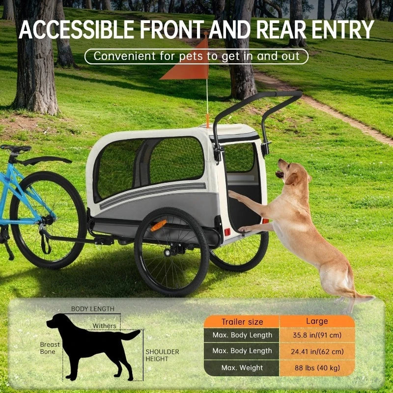 Pet Stroller Cart Bicycle Carrier