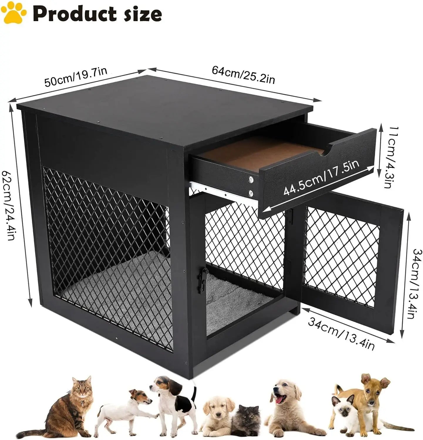 Dog Crate Furniture End Table