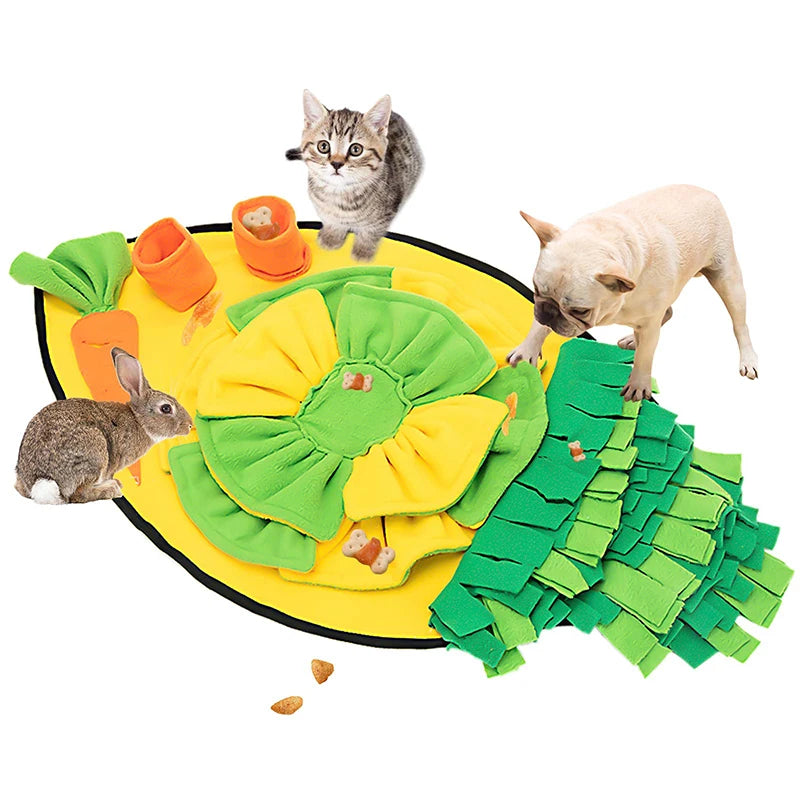 Snuffle Mat for Dogs Interactive Feed Game with Non Slip Bottom Pad Dog Treats Feeding Mat Encourages Natural Foraging Skills