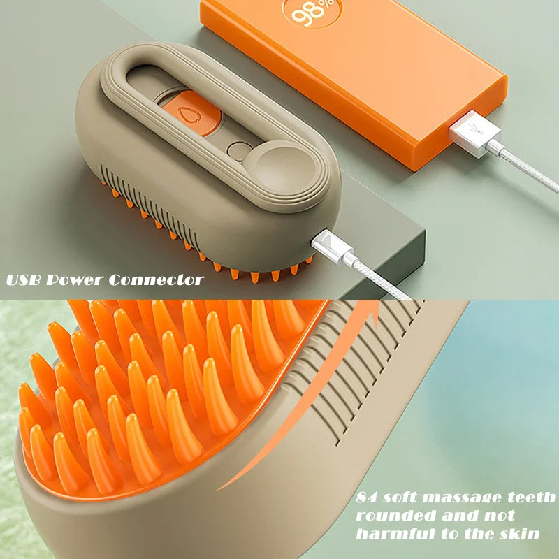 Pet Steam  Cat and Dog Brush Cleaning