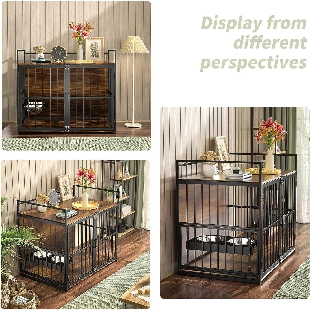 Adjustable Stainless Steel  Pet Supplies Cage Kennel