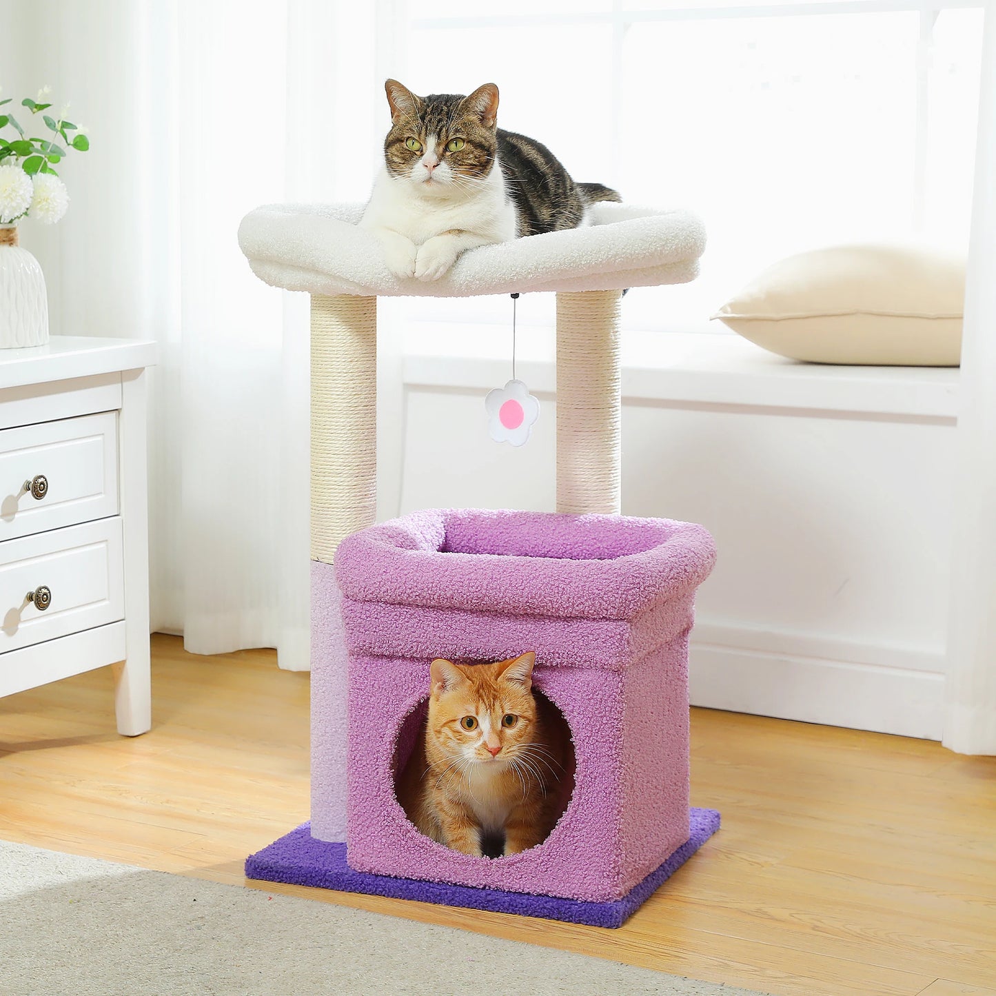 Small Cat Tree with Cozy Condo Tower