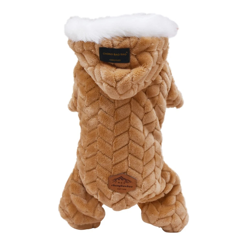 Winter Warm Fleece Dogs Jumpsuits