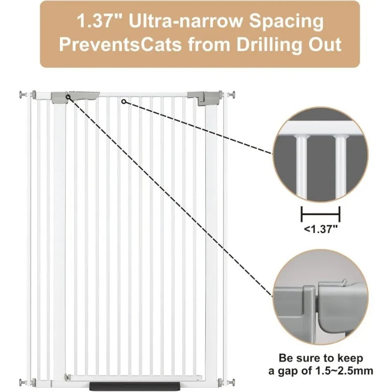 Extra Tall Cat Gate for Doorway,