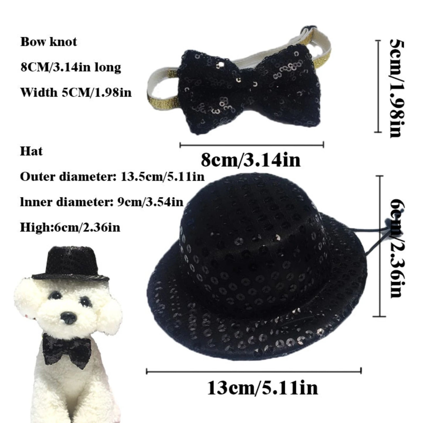 Pet and Hat Bow Tie Set