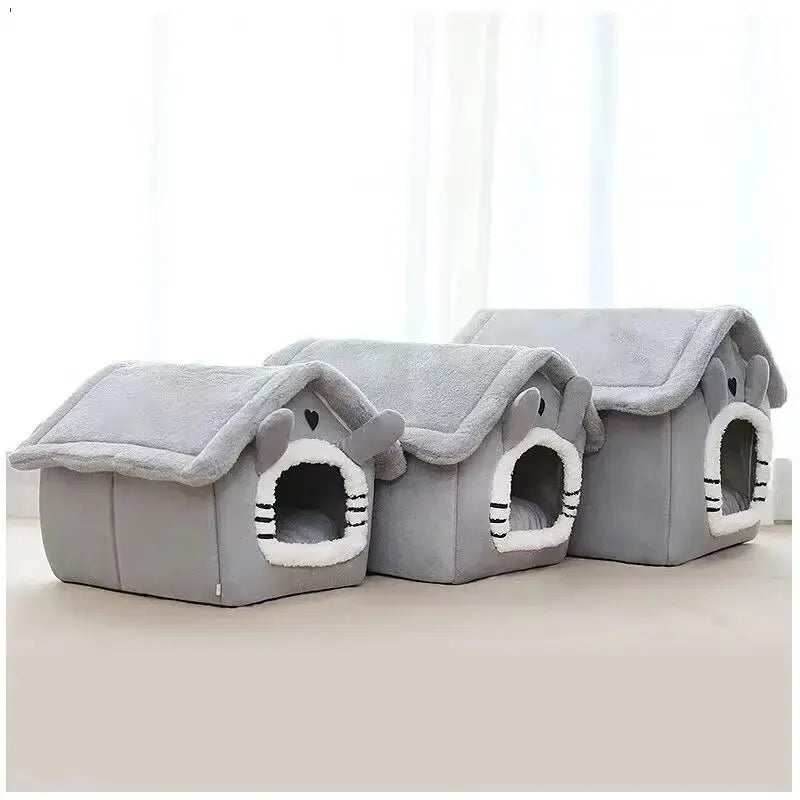 Indoor Warm Dog House Soft Pet Bed