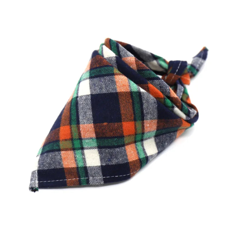 30/50 PCs Dog Plaid  Bandanna