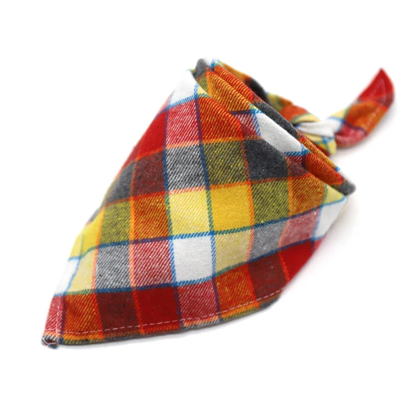 30/50 PCs Dog Plaid  Bandanna