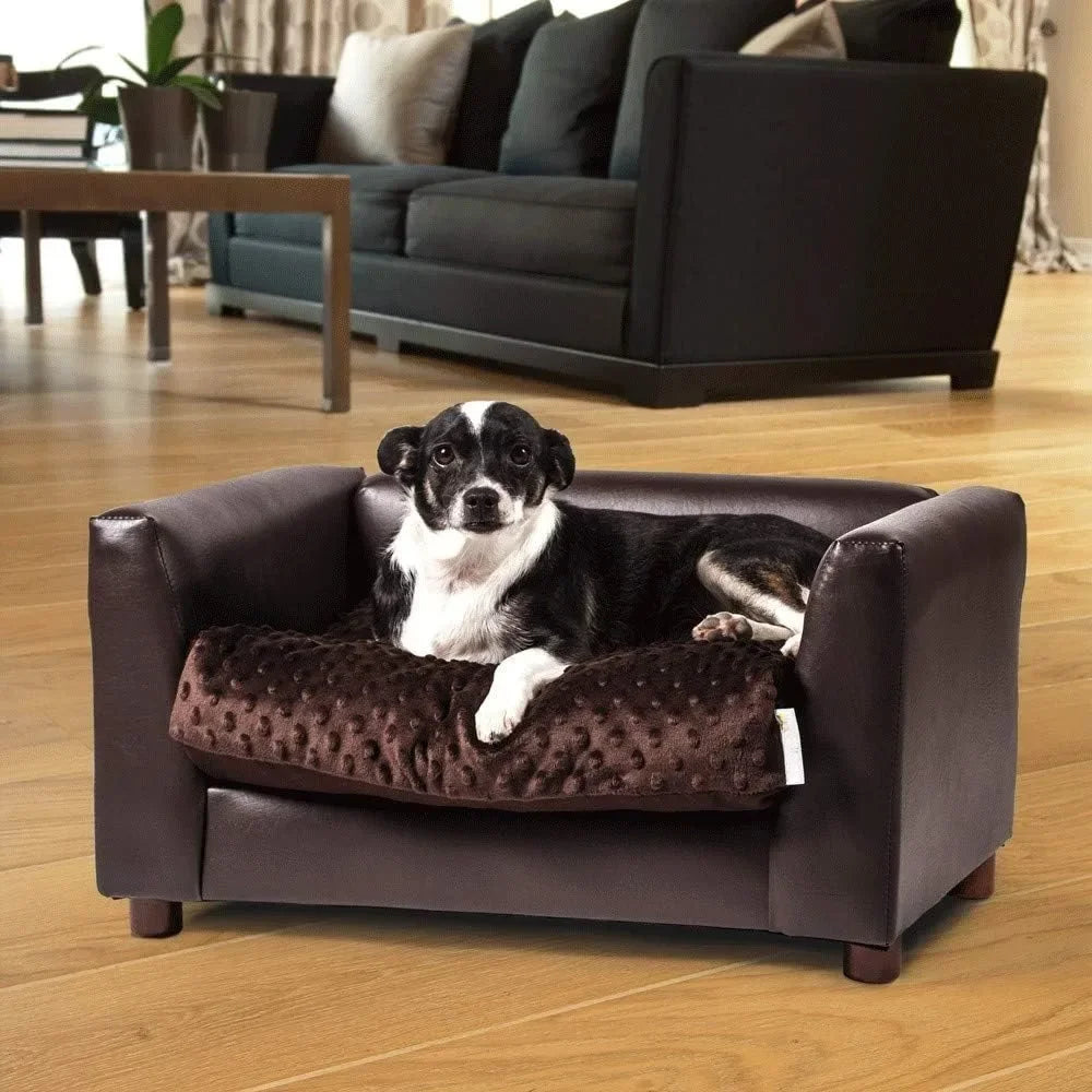 Pet Bed Sofa Chocolate Small