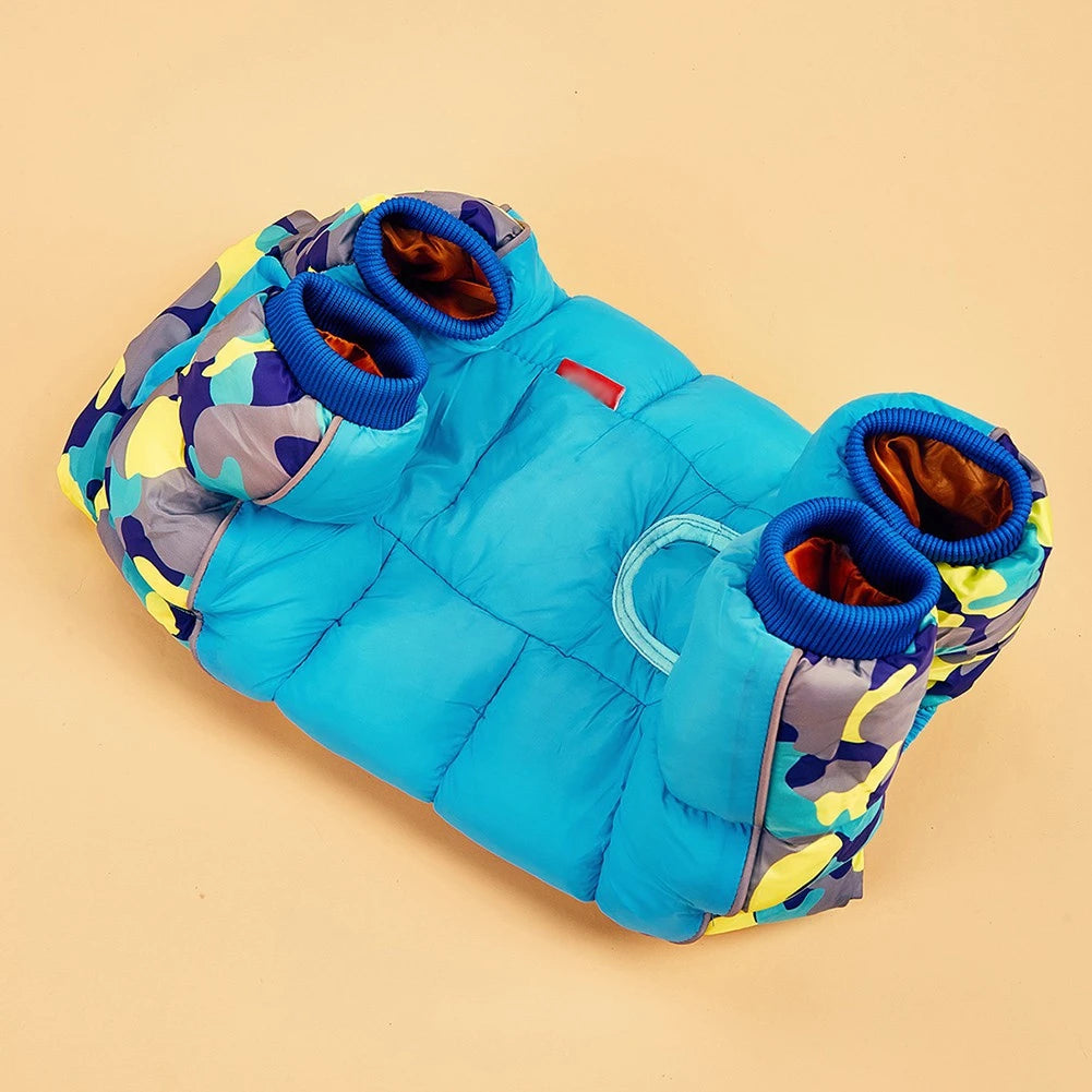 Autumn Winter Pet Dog Padded Coat Super Warm Jacket Thicken Reflective Dog Clothes Waterproof Puppy Jumpsuits Pet Dog Clothing