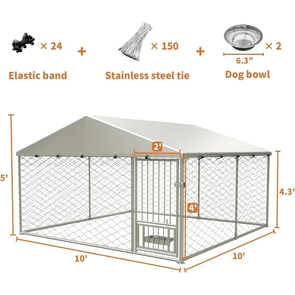 Large Outdoor Dog Kennel With Roof