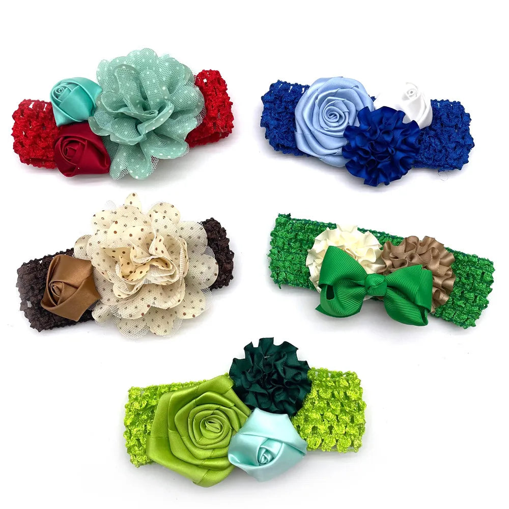 Pet Dog Flowers Bows with Elastic Band