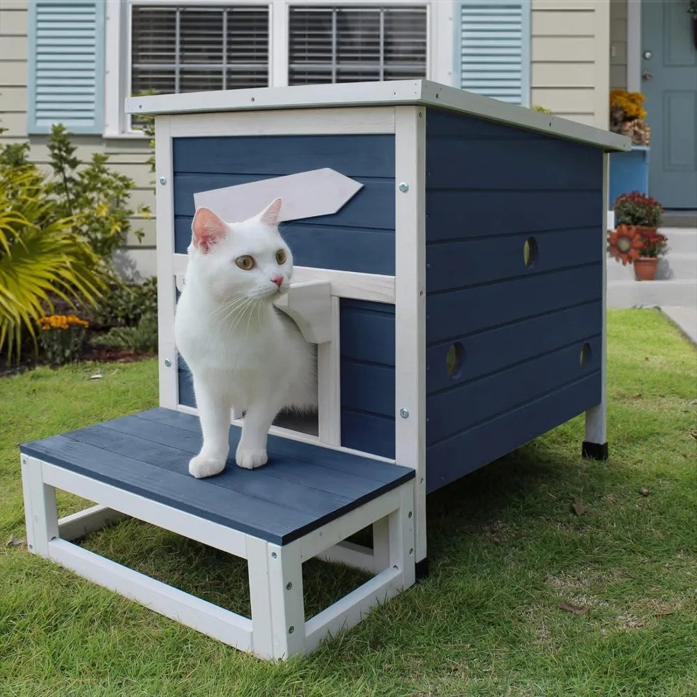 Outdoor Cat Shelter With Escape Door