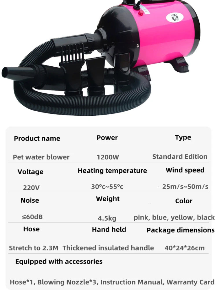 Pet Hair Dryer Compressor 1200W