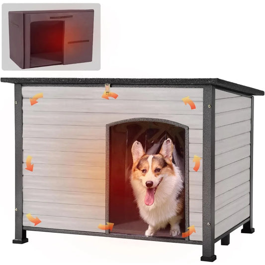 Dog House Insulated Outdoor Kennel with Liner
