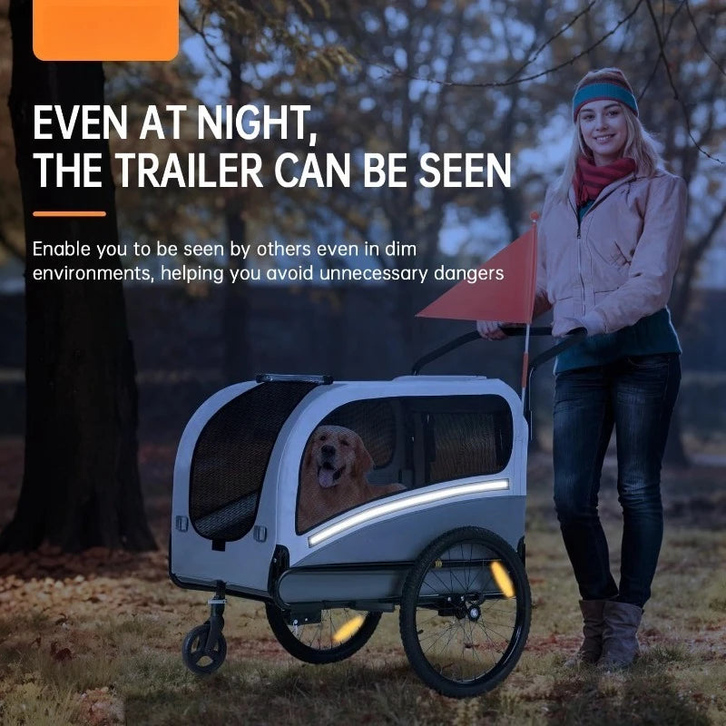 Pet Stroller Cart Bicycle Carrier