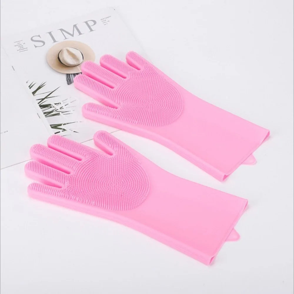 Bathroom Dog Cats Bath Brush Massage Gloves