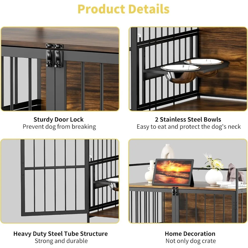 Adjustable Stainless Steel  Pet Supplies Cage Kennel