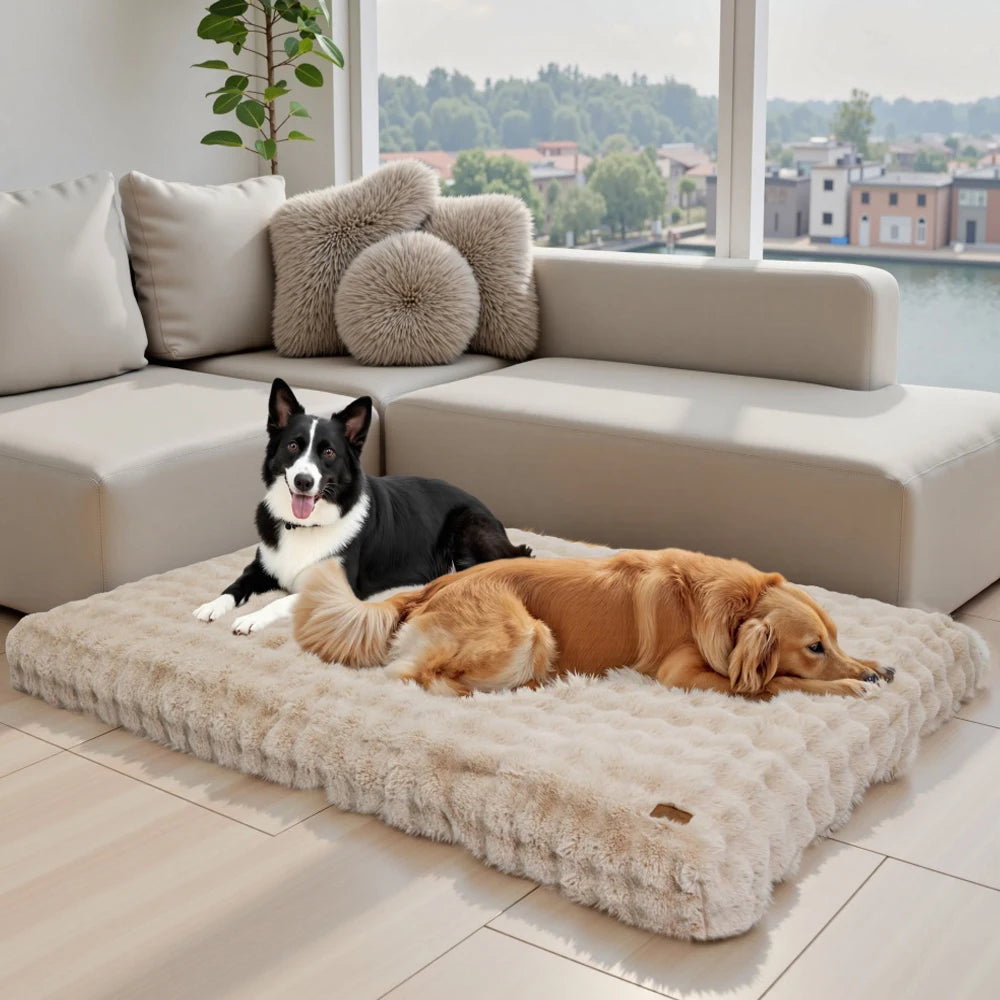 Ultra Plush  Bed Soft Pet Cushion Mattress Washable Mat