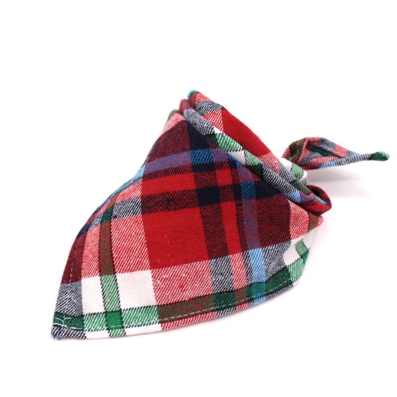 30/50 PCs Dog Plaid  Bandanna