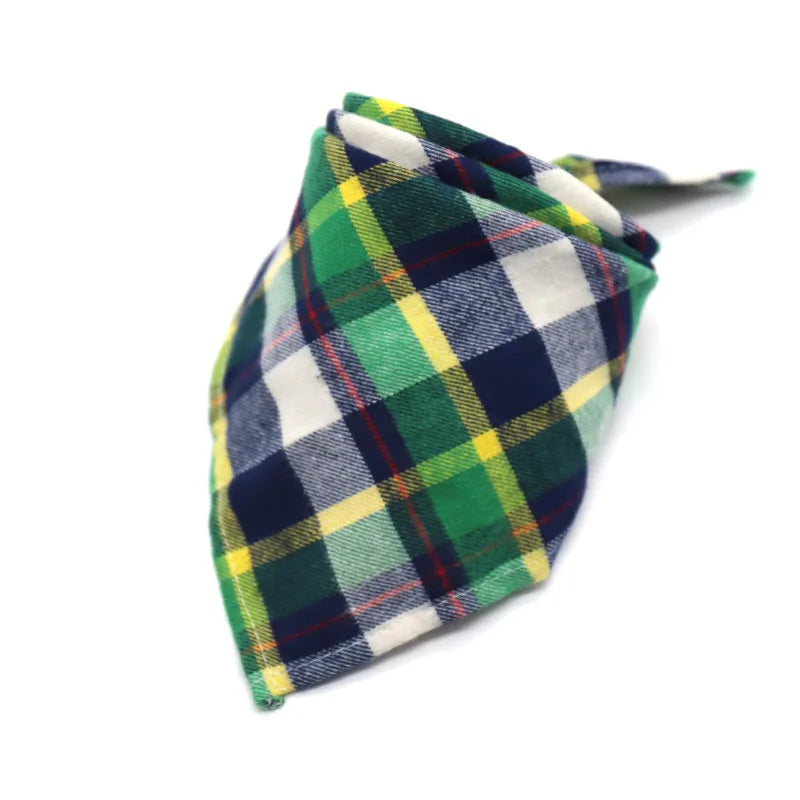 30/50 PCs Dog Plaid  Bandanna