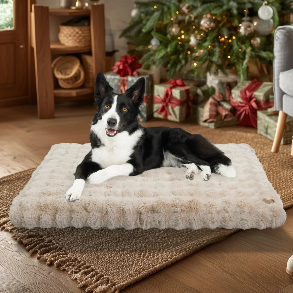 Ultra Plush Dog Bed Soft  Cushion  Washable Mat