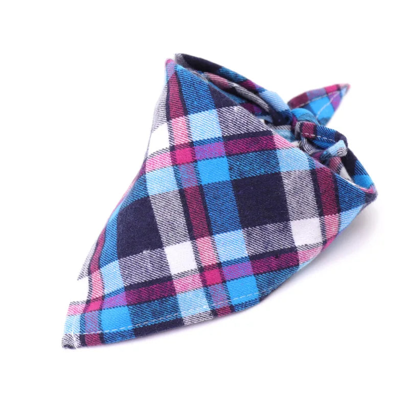 30/50 PCs Dog Plaid  Bandanna