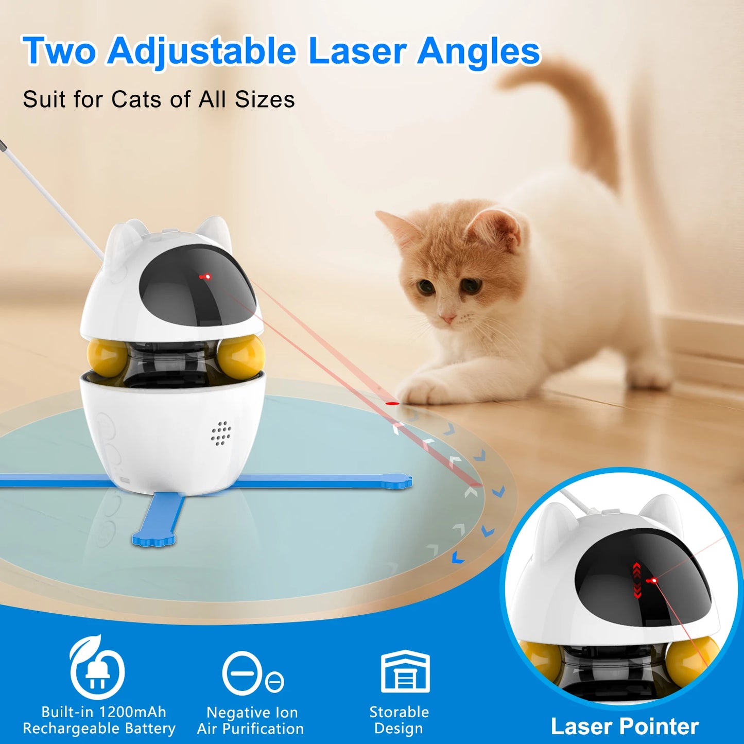 Cat Toys Indoor Electric Interactive Ball and Feather