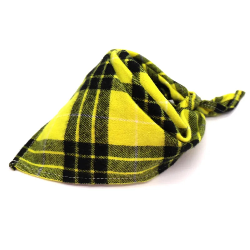 30/50 PCs Dog Plaid  Bandanna