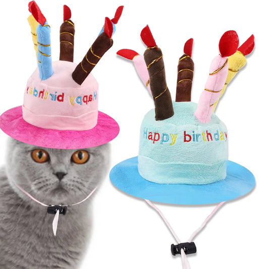 Dog Cat Birthday Hat cake cap candle design