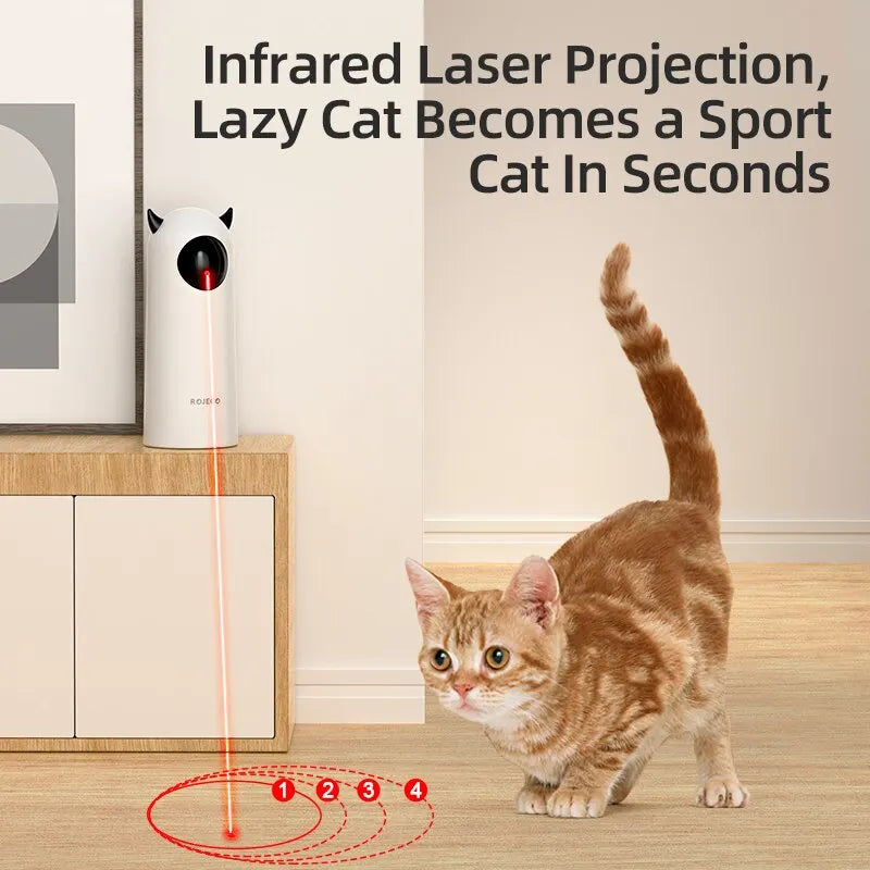 ROJECO Automatic Cat Toys Interactive Smart Teasing