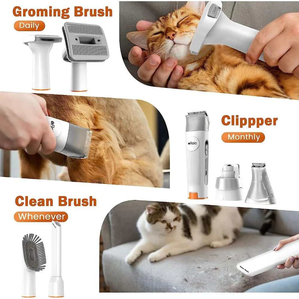 Dog Brush for Shedding With 7 Grooming Tools