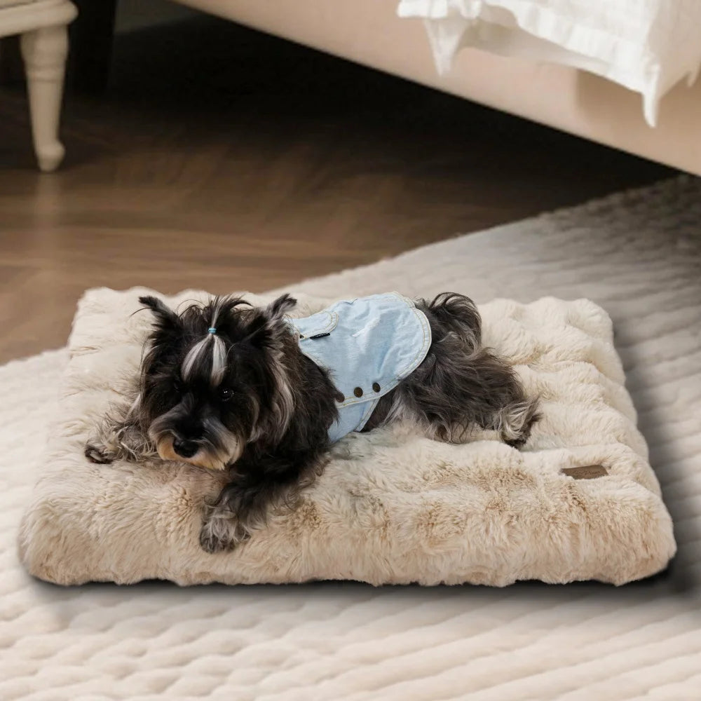 Ultra Plush Dog Bed Soft  Cushion  Washable Mat