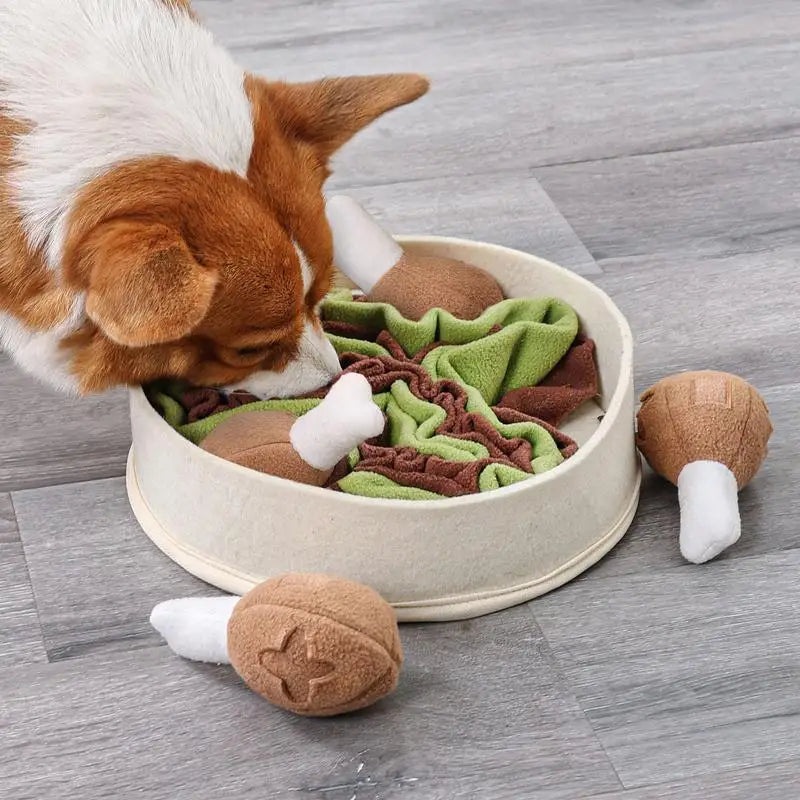 Dog Sniffing Toy Funny Chicken Leg Bucket