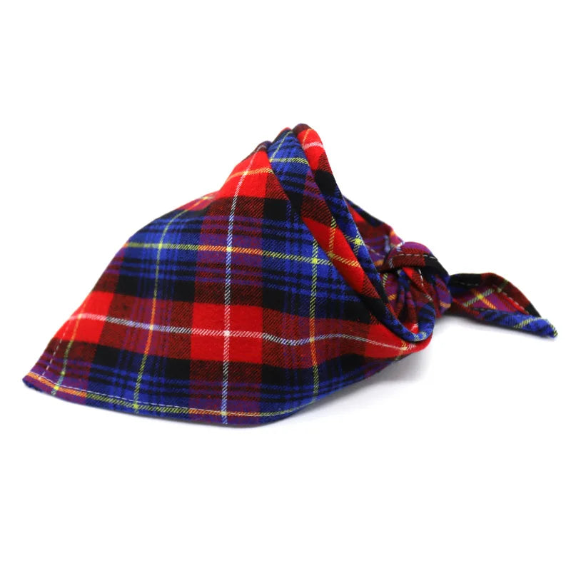 30/50 PCs Dog Plaid  Bandanna